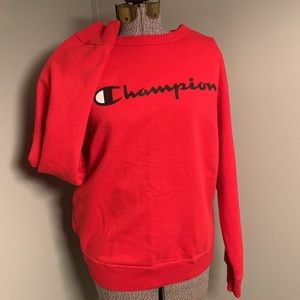 Red Champion unisex Crewneck